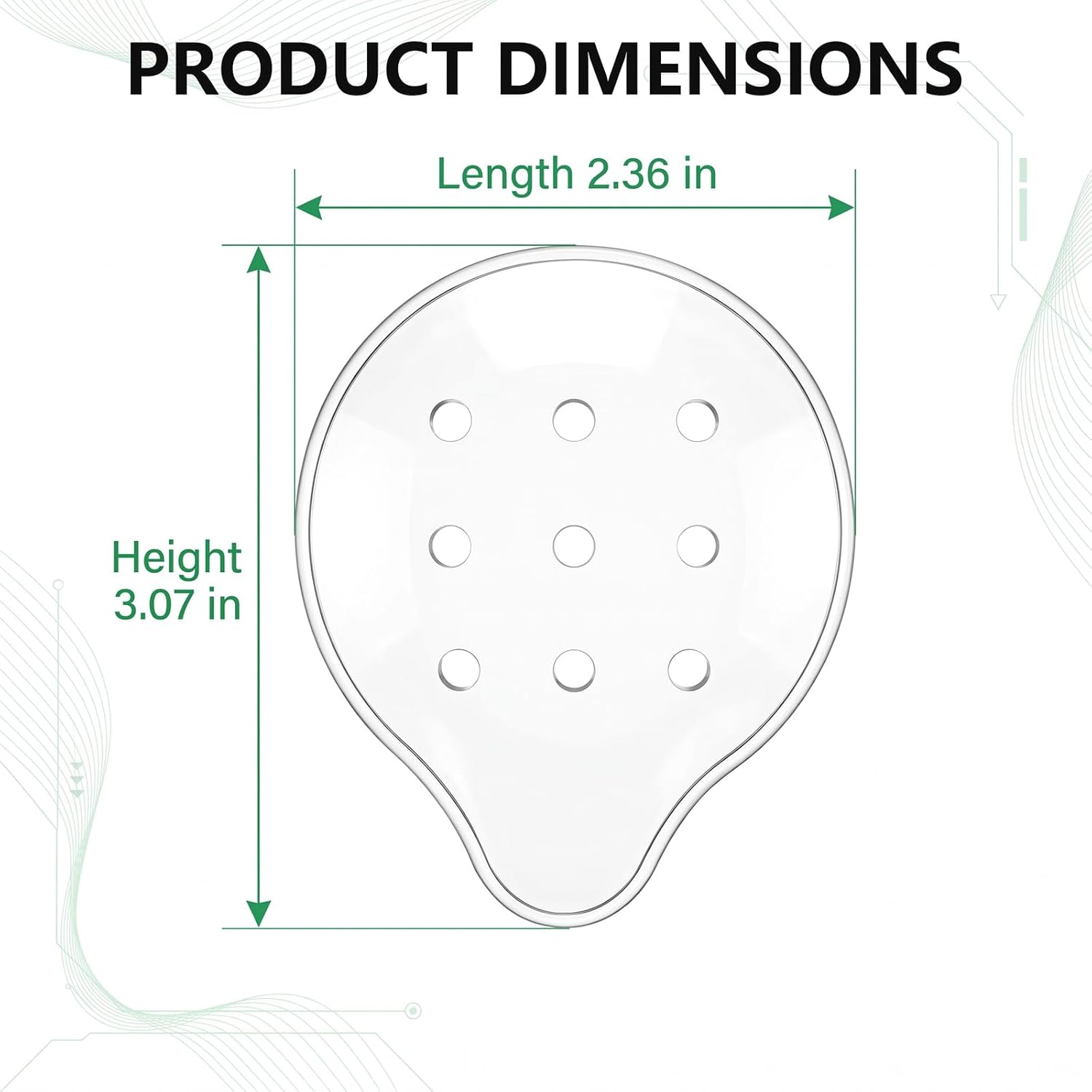 Dimeho 9-Hole Plastic Eye Patch,2 Pcs Clear Breathable Ventilated Eye Cover for Post-Surgery & Cataract Recovery,Comfortable for Adults & Kids