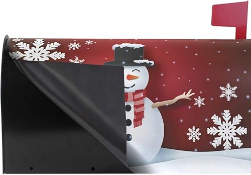 Miniatura 4 de ALAZA Funda magnética para buzón de Navidad roja con muñeco de nieve y copo de nieve, decoración del hogar, para exteriores, tamaño estándar, 18 x