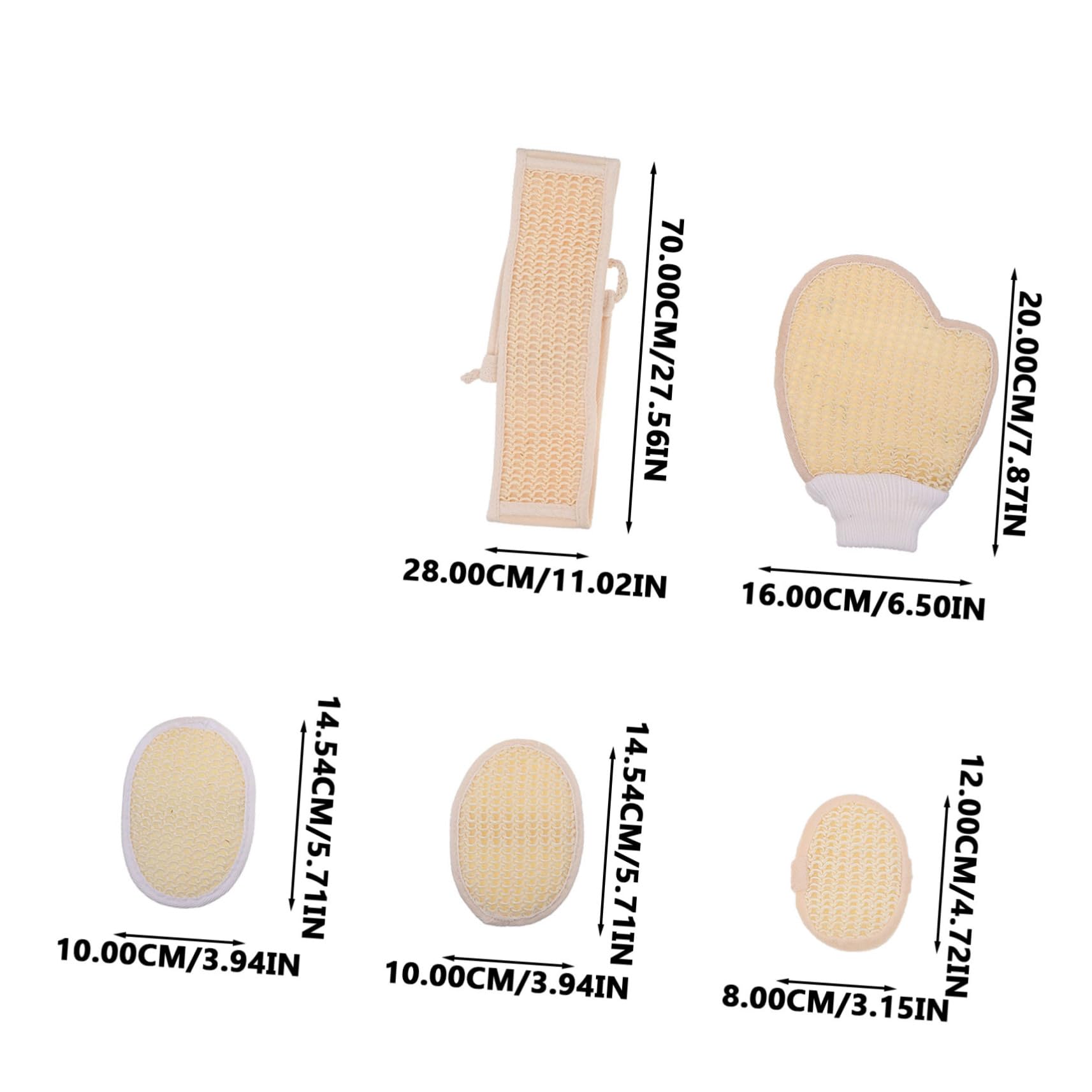 WOONEKY Guantes de Ducha Resistentes Esponja de Ducha Herramientas de Baño para Exfoliación Corporal