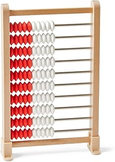 hand2mind Mini 100-Bead Wooden Rekenrek Abacus, Abacus for Kids Math, Wooden Counting Math Manipulatives, Bead Counters for Kids Math, Learn Counting and Numbers, Homeschool Supplies (Set of 4)