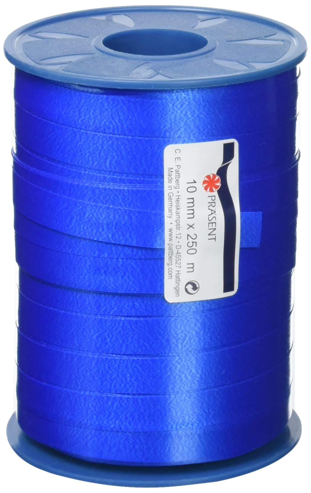 C.E. PATTBERG Geschenkband royalblau – 250 m, 10 mm Breite