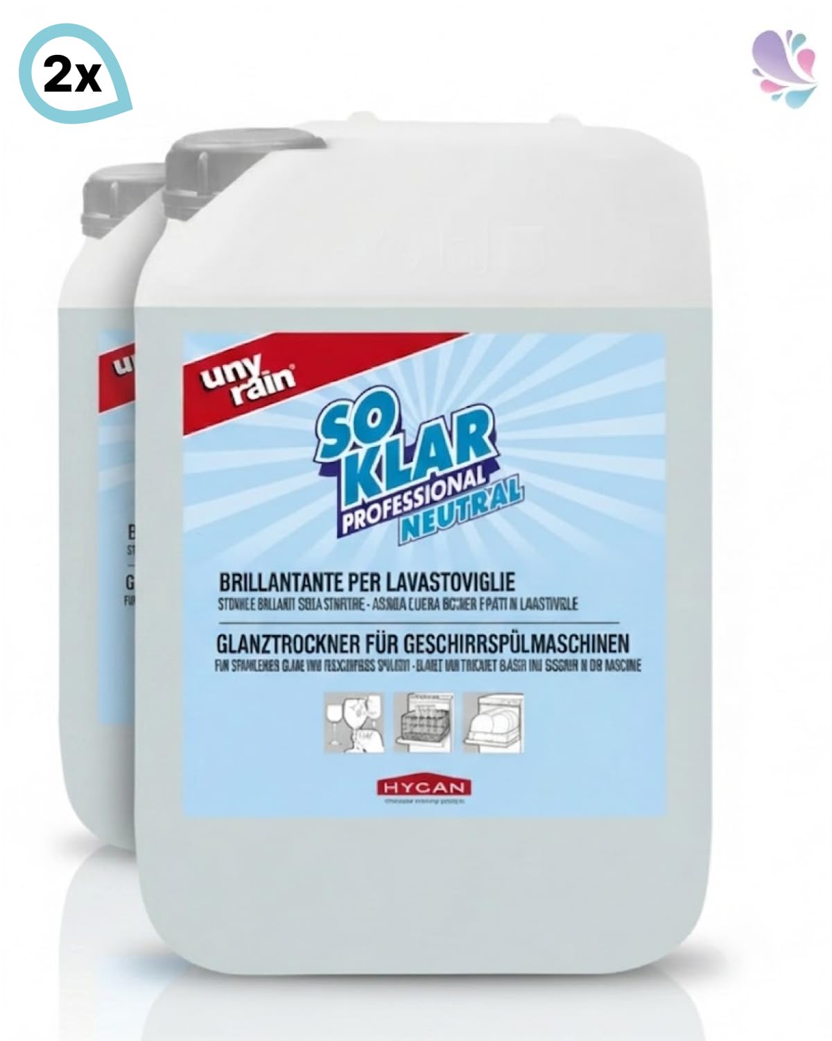 Glanztrockner Neutral 2x 5 kg für Spülmaschinen