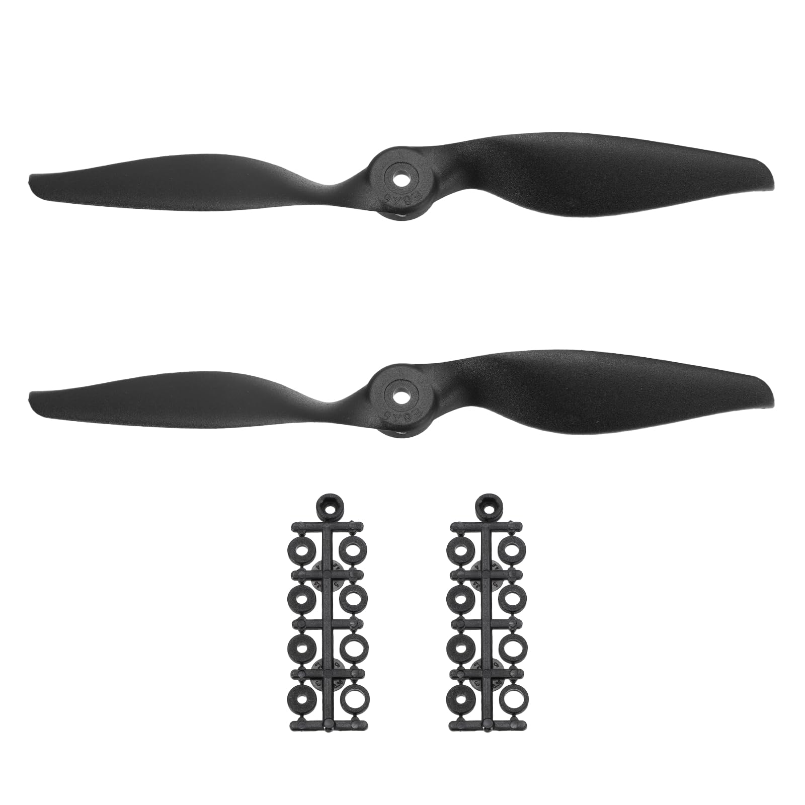sourcing map 2 Pcs 8x6 Inch Propeller RC Propellers 2-Vane Blades Props with Washer for RC Airplane Aircraft Prop Controlled Airplanes Lightweight Drones, Black