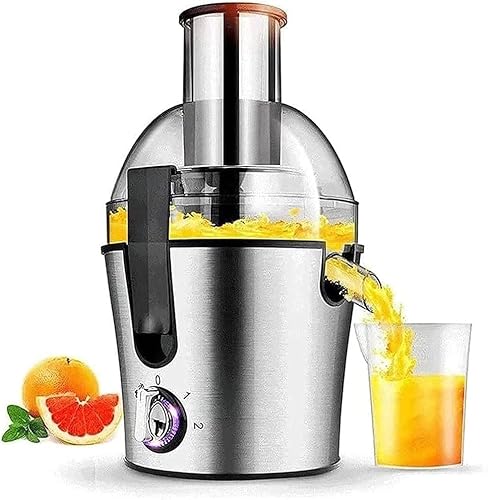 SHRGOMPIT Exprimidor centrífugo de 3 velocidades for frutas y verduras, potente exprimidor con función de pulso Plus.