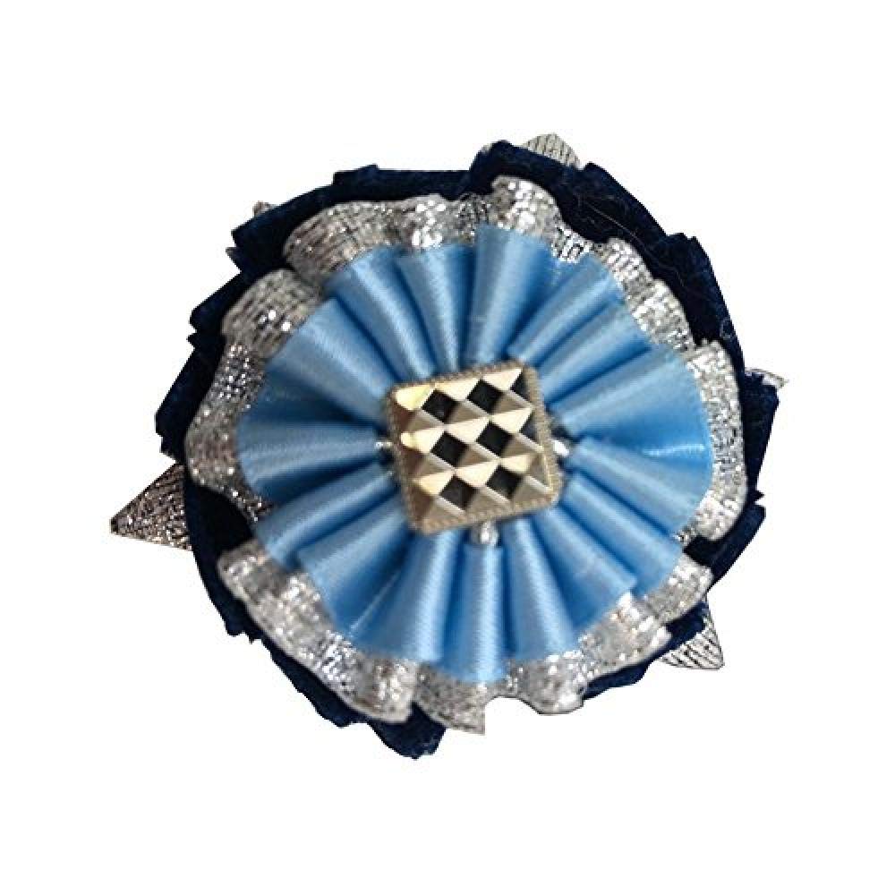 Ubcwin Navy Pale Blue Silver Showquest Boston/Ludlow Buttonhole Navy/Pale Blue/Silver One Size