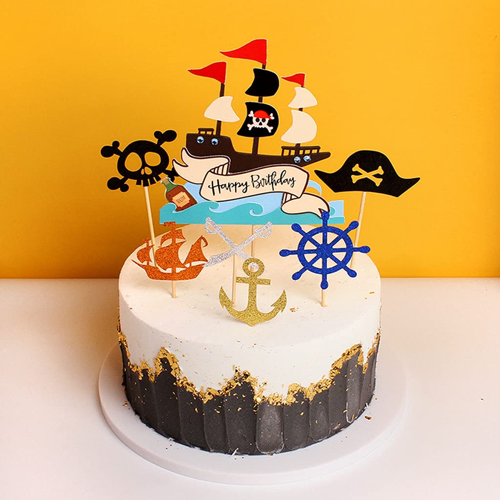 31-teiliges Piraten-Tortenstecker-Set – Cake Topper Für Geburtstag, Halloween, Kinderparty
