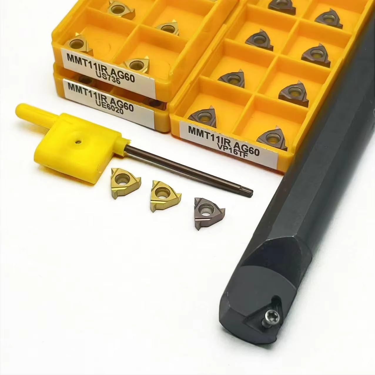Portautensili Per Tornitura Di Filettature Interne SNR0008K11 SNR0010K11 SNR0012M11 SNR0013N11 SNR0016Q11 Inserti In Metallo Duro MMT11IR AG60 Inserti Utensili Per Tornio(MMT11IR AG60 US)