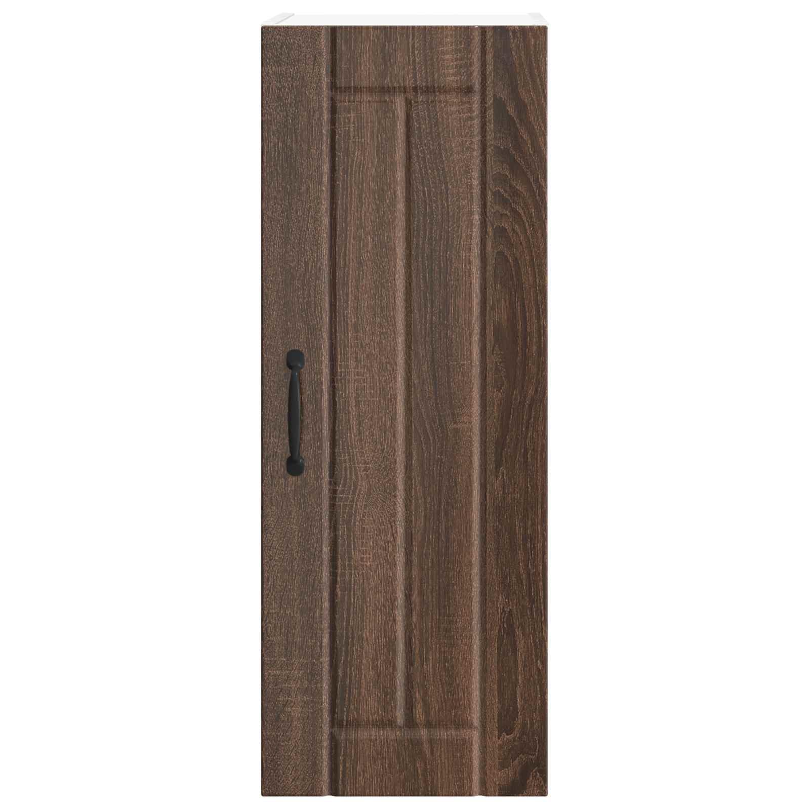 Wandschrank Lucca Brauneiche Holzwerkstoff 30 x 31 x 80 cm mit Tür und Regal, Küchen- und Esszimmer Aufbewahrung, Stauraum Organizer für Vorratsschrank und Sideboard