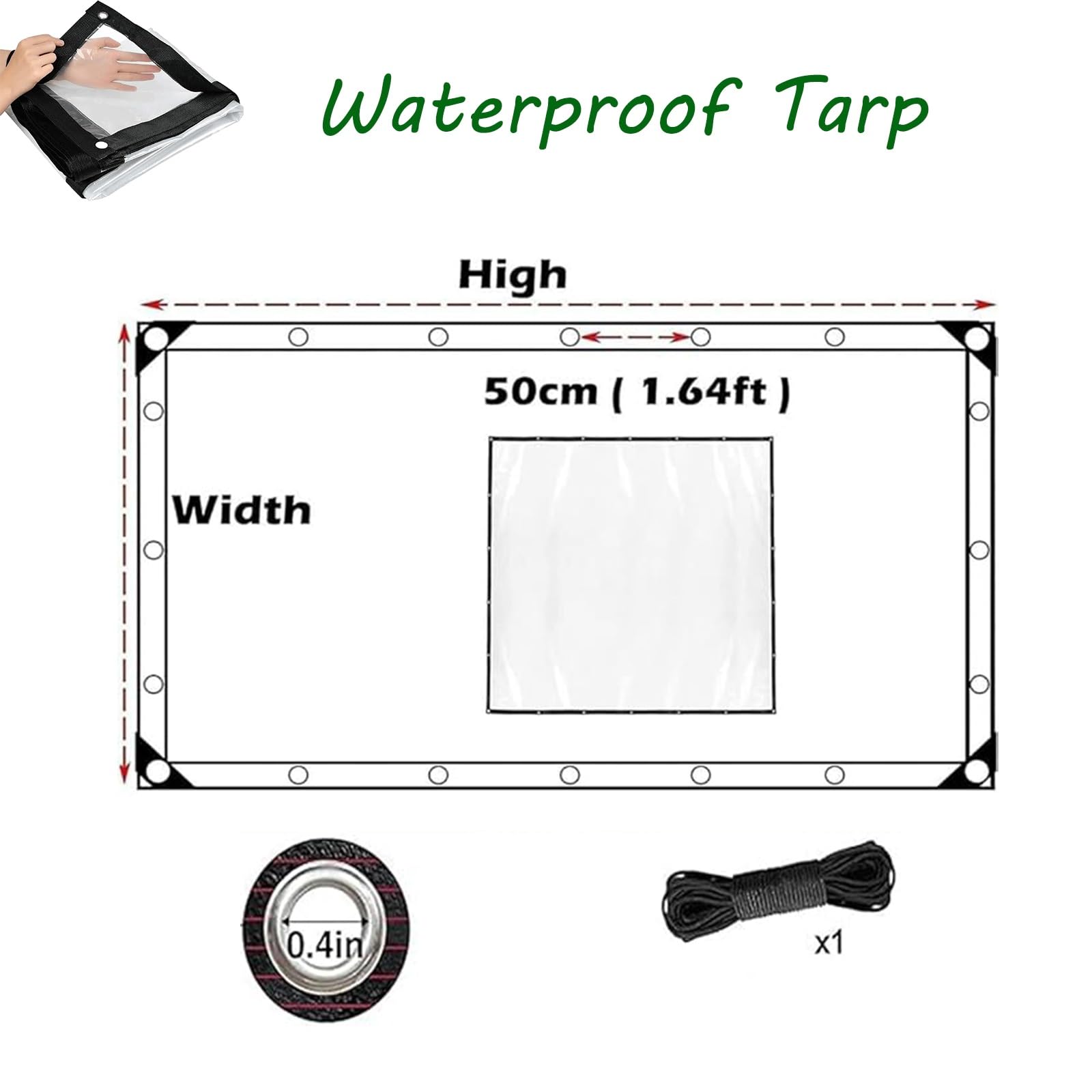 Amazon.com: 11x19 FT,Ground Covers Clear Tarp 0.18mm Plant
