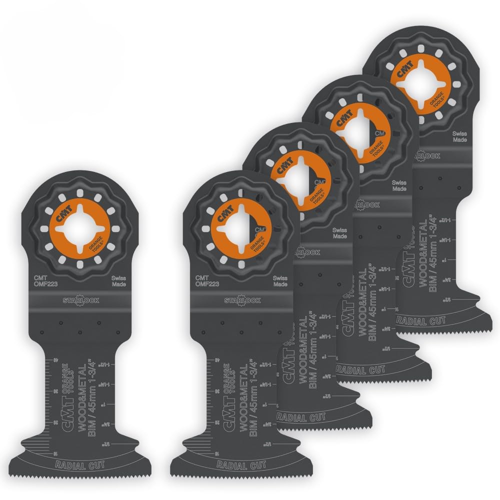 CMT Orange Tools OMF223-X5-5 Lame Taglio Legno-Metallo BIM 45x40mm