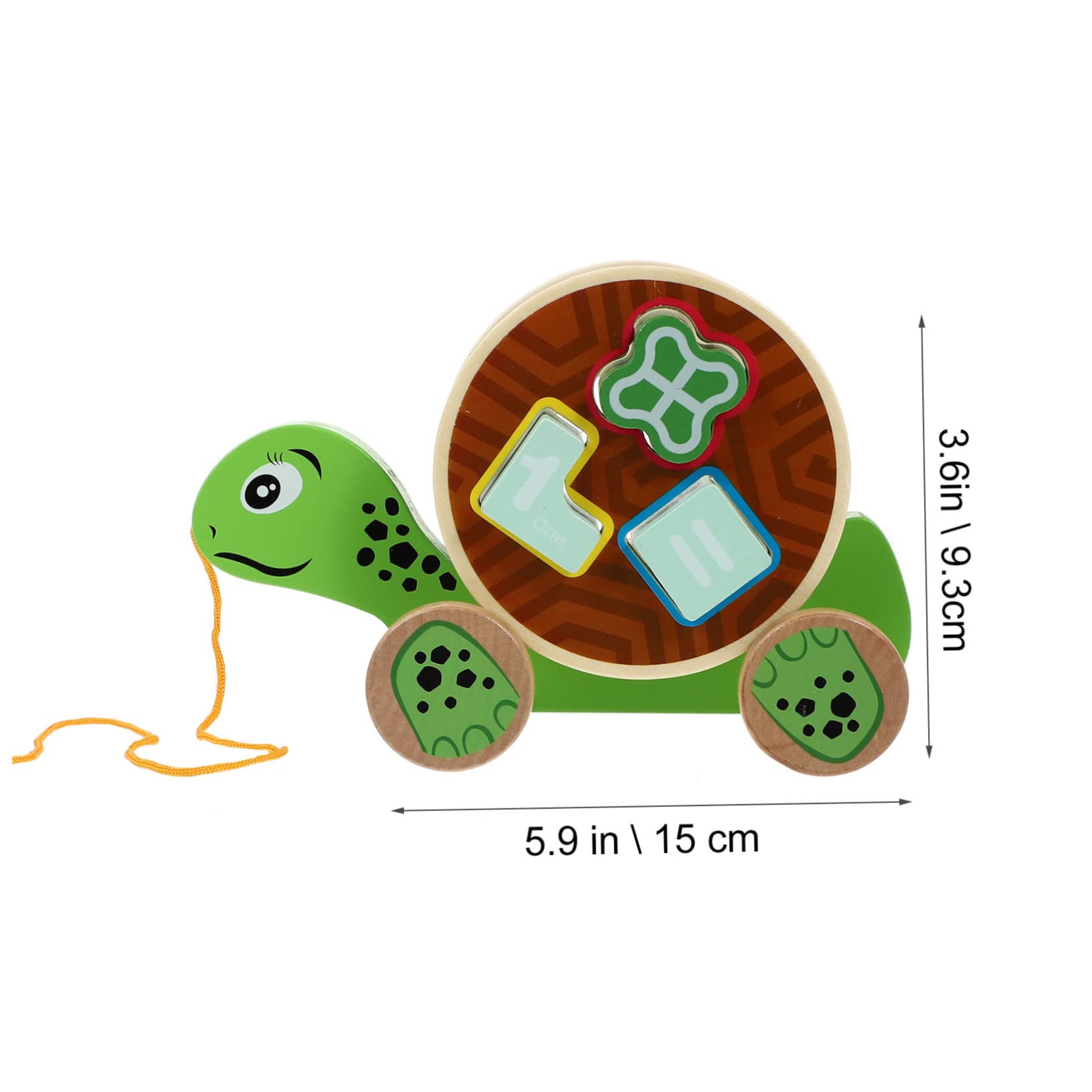 Toddmomy 1pc Pull Along for Cartoon Turtle Design Safe Edges Encourages Walking Materials Educational Drag Car