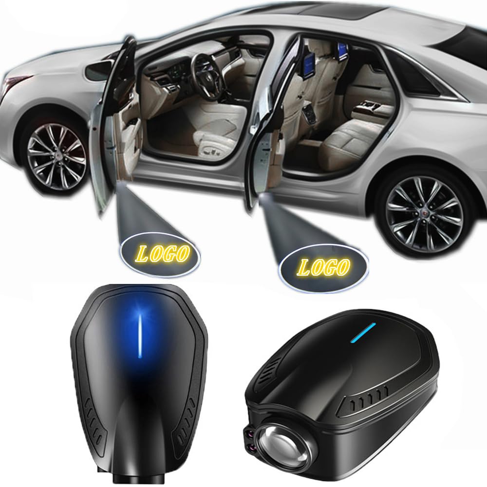 Rechargeable Custom Logo LED Projector Car Door Step Courtesy Welcome Lights Shadow LED Lights - 2Pcs