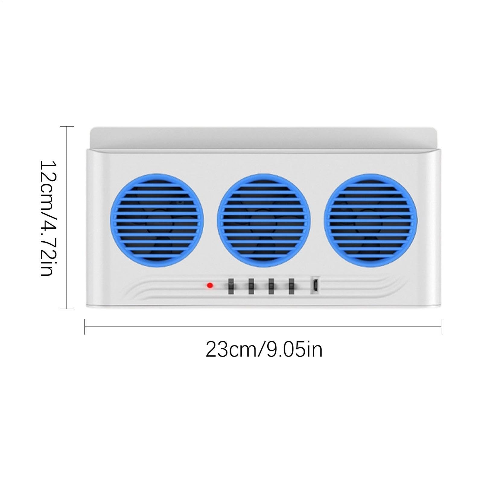 Car Solar Exhaust Fan - Window Ventilation Cooler for RV Highway Road Trips | Triple Outlet Design with Safety Energy Saving, Adjustable Speed for SUVs Trucks Daily Driving Comfort