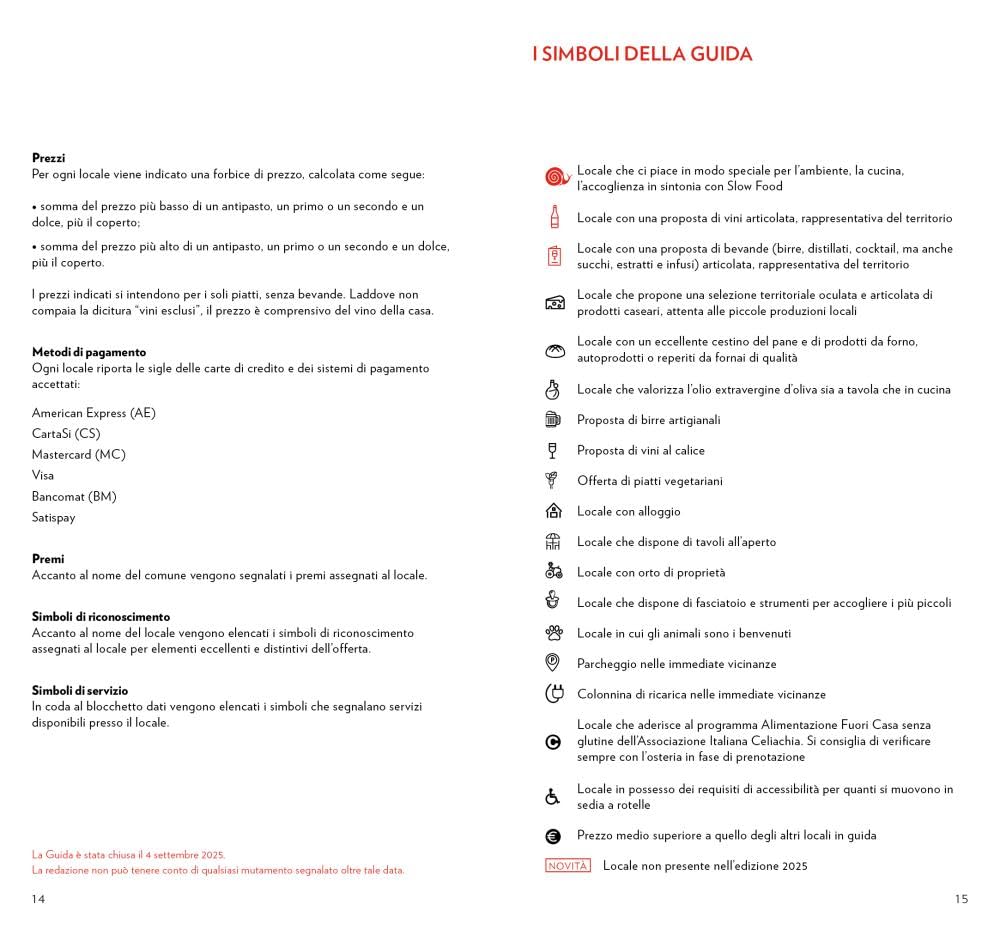 Osterie d'Italia 2026. Sussidiario del mangiarbere all'italiana