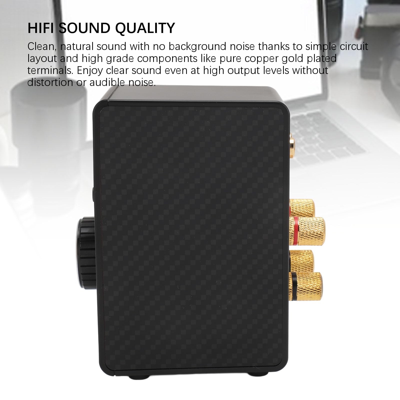 KUIDAMOS Potężny Wzmacniacz Bluetooth 5.0 Stylowy Amplituner Stereo do