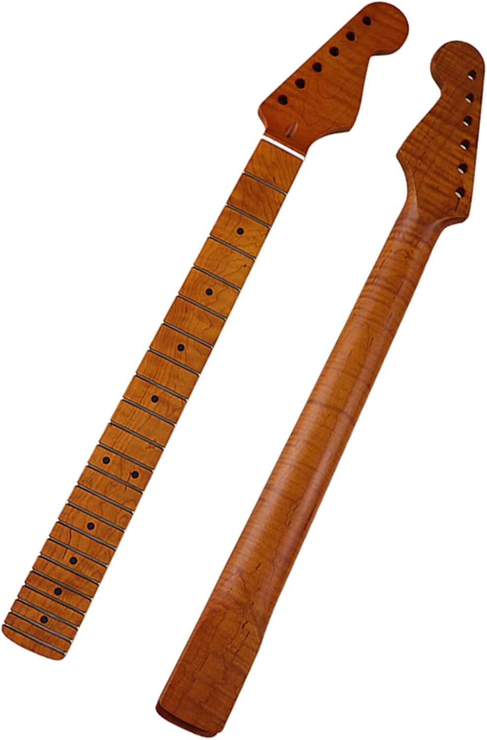 GOOFFY Electric Guitar Necks Satin Finish Canada Full Roasted Flame