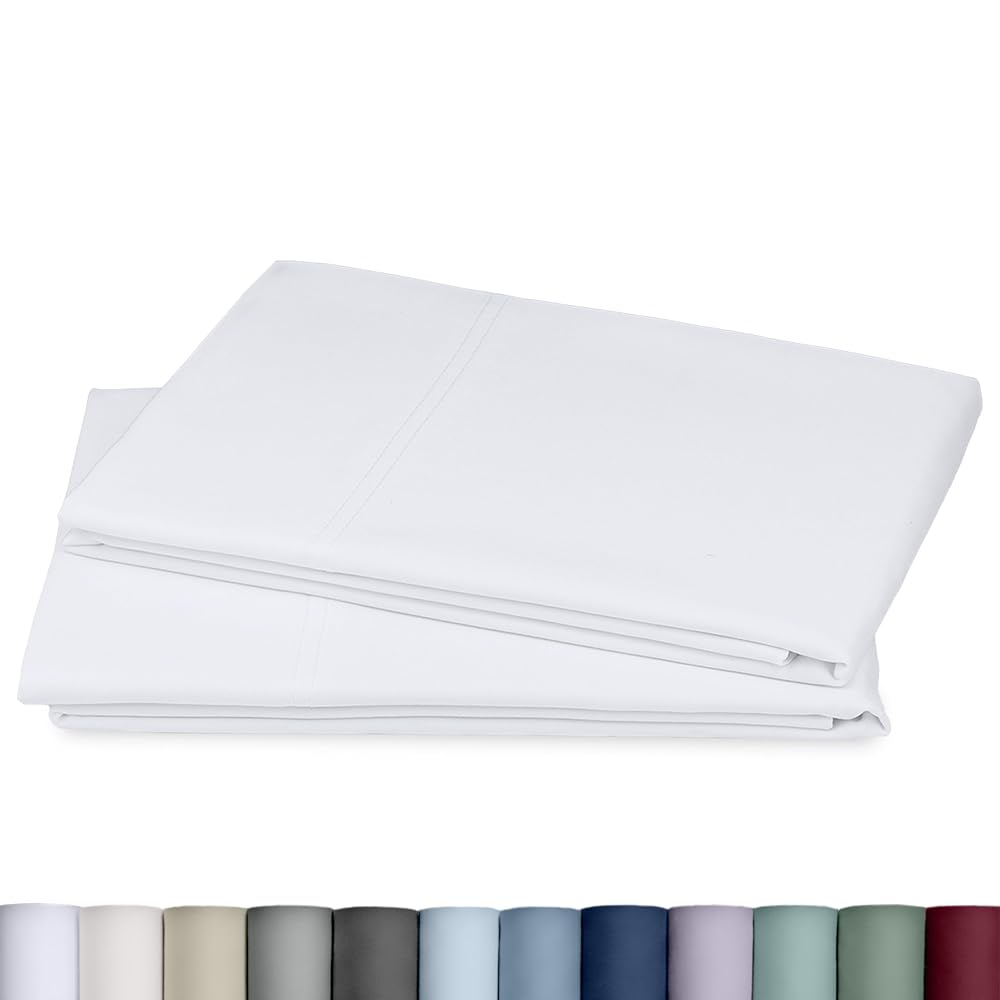 California Design Den 800 Thread Count 2-Pack Pillowcases Standard, White