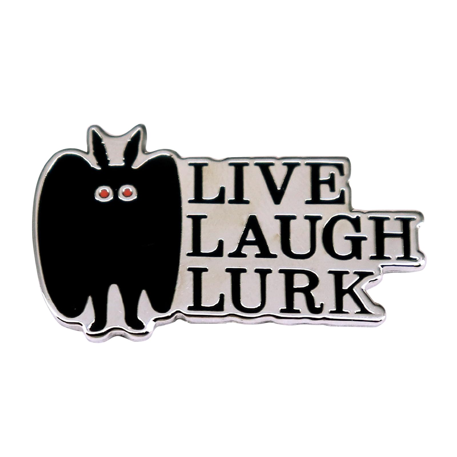 Mothman Badge Pin,Mothman Brooch,Cute Moth Pins Monster Spooky Weird Gift,Gothic Enamel Lapel Pin For Clothes Backpack Halloween Christmas Gift, One Size, Metal, no gemstone