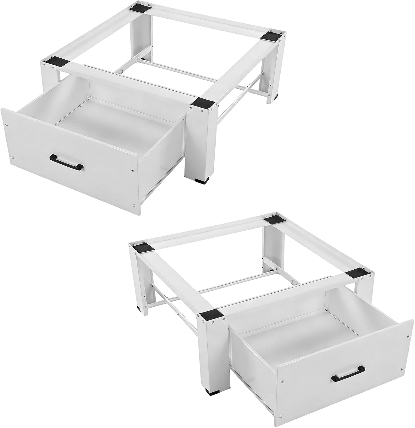 2 Pack Washer Pedestal with Drawer 29inch Stacked Washer & Dryer Units 14.3in Height 700LBS Capacity for Washing Machine Steel Construction