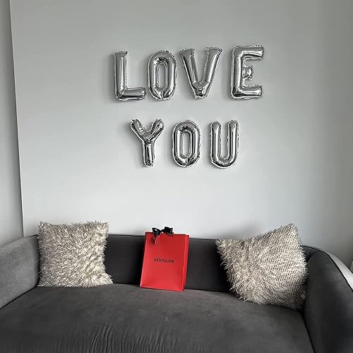 Miniatura 5 de 52 globos de letras plateadas de la A a la Z, pancarta de frase personalizada para baby shower, suministros de fiesta de boda, decoración