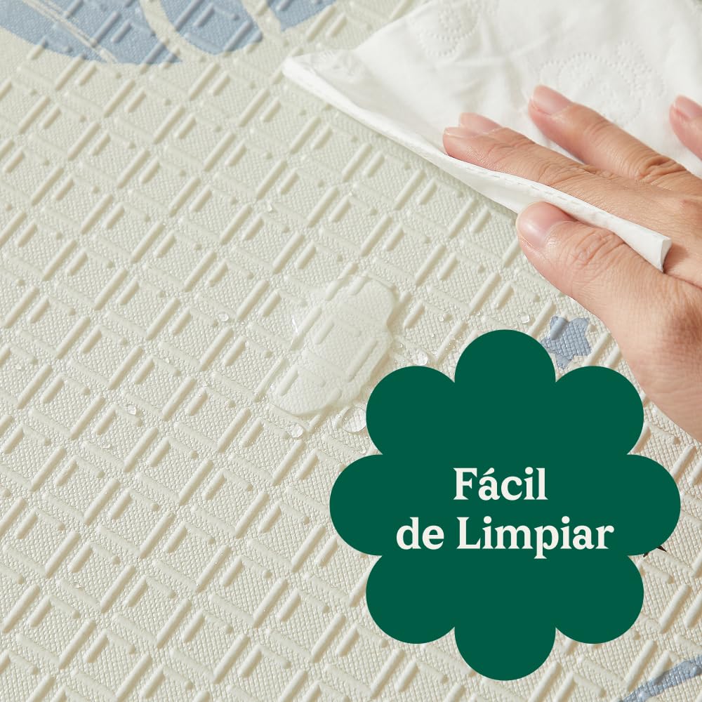 CASABEL Alfombra de juegos para bebé, gruesa, 180x150cm, diseño carretera