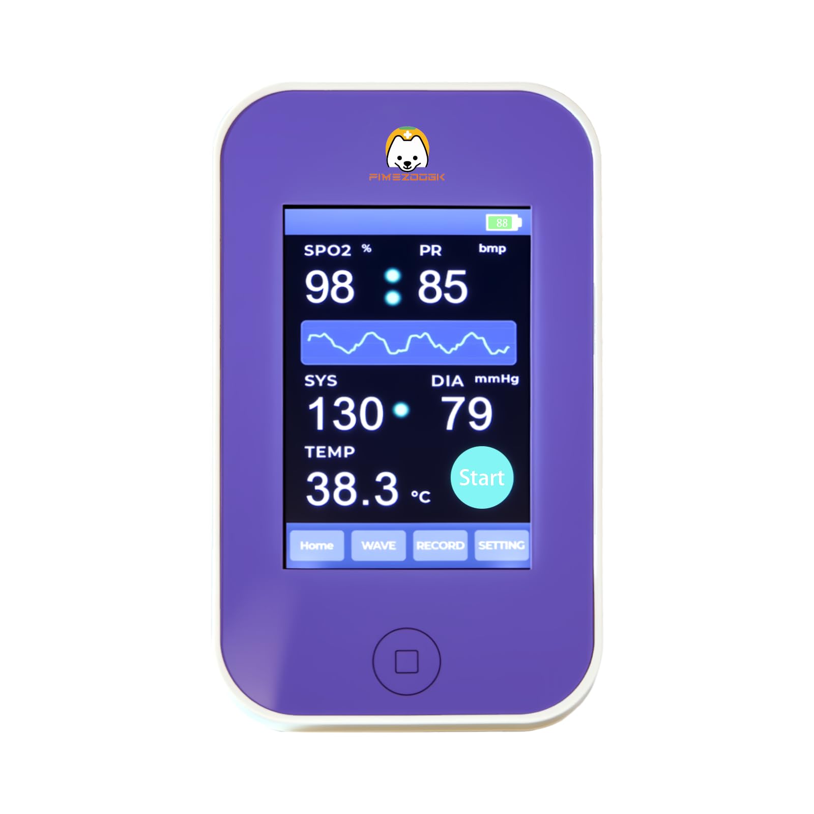 Veterinary Monitor: Pets Vital Signs of spo2,Pulse Rate,Temperature and Blood Pressure Monitoring Dog or cat Blood Pressure Color Touch Screen Monitor