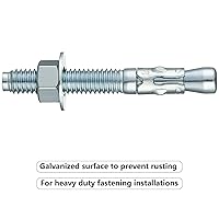 Vista 3 de 1/4x2-1/4 100Pcs Anclajes estándar en pulgadas de alta resistencia para anclajes de cuña de zinc para cemento y hormigón