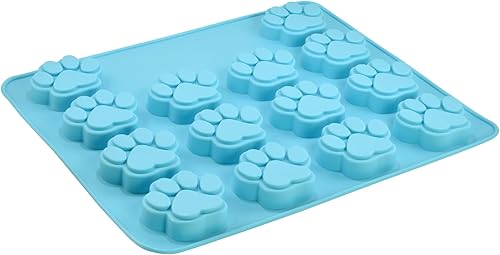 Miniatura 2 de R&M - Molde de huellas para perros, golosinas para mascotas, dulces, chocolate y cera. Antiadherente y apto para lavavajillas.