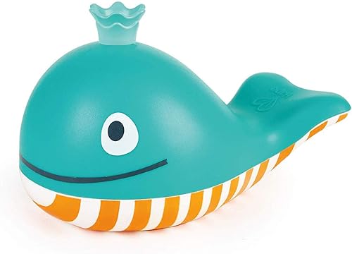 Hape Ballena sopladora de burbujas  Juguete de chorro de bebÃ© para jugar al baÃ±o, azul, L 5.7, W 3.5, H 3.5 pulgadas