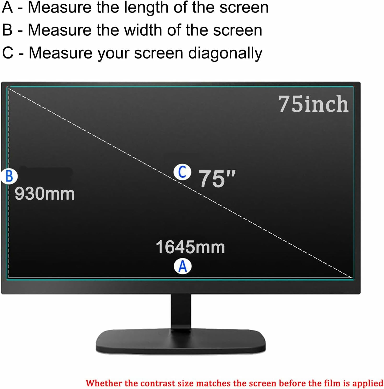 protezione per schermo TV, For 75 pollici