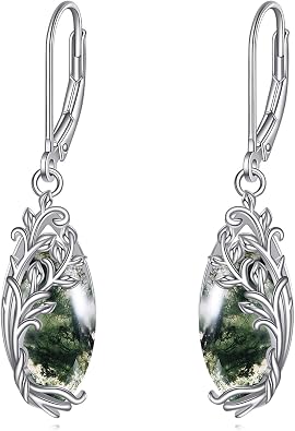 POPLYKE Tree of Life Teardrop Drop Dangle Earrings Sterling Silver Leverback Earrings Jewelry