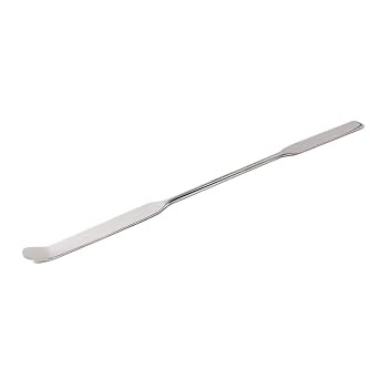 Stainless Steel Double Ended Micro Lab Spatula Sampler, Square & Round Angled End - Chattaway Style (6)