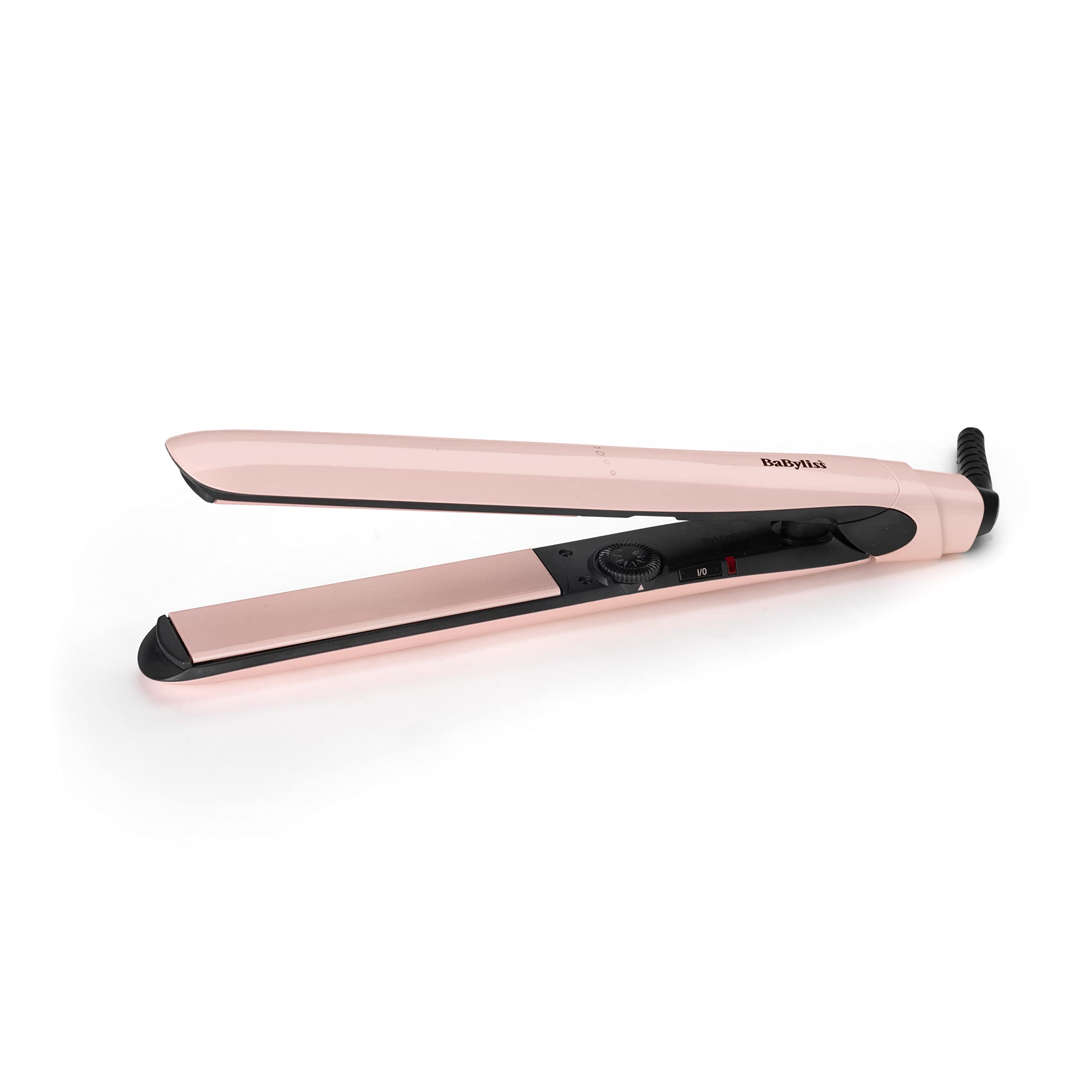 BaByliss 2498PRE Plancha de pelo Rose Blush 235 con placas flotantes de Cerámica con Titanio, estuche termorresistente