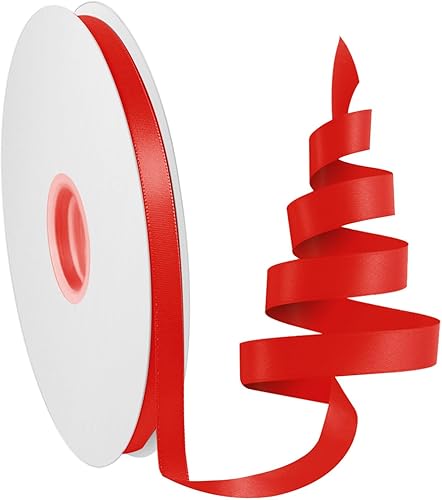 Cinta de poliéster para envoltura de regalos, cinta decorativa roja para bodas, envoltura de regalos, costura, decoración de fiestas, ramo de lazos