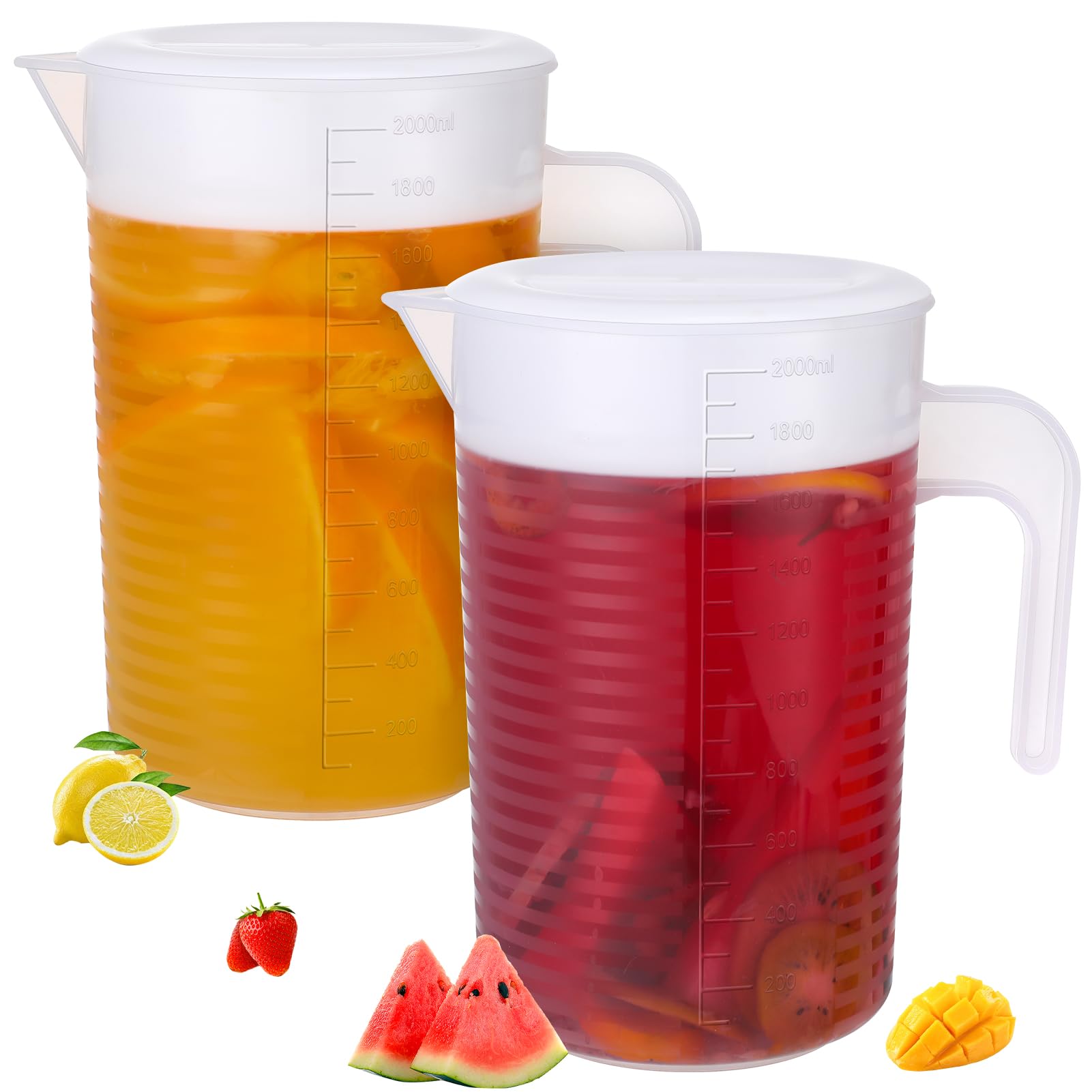 2 Pack Juice Jug with Lid