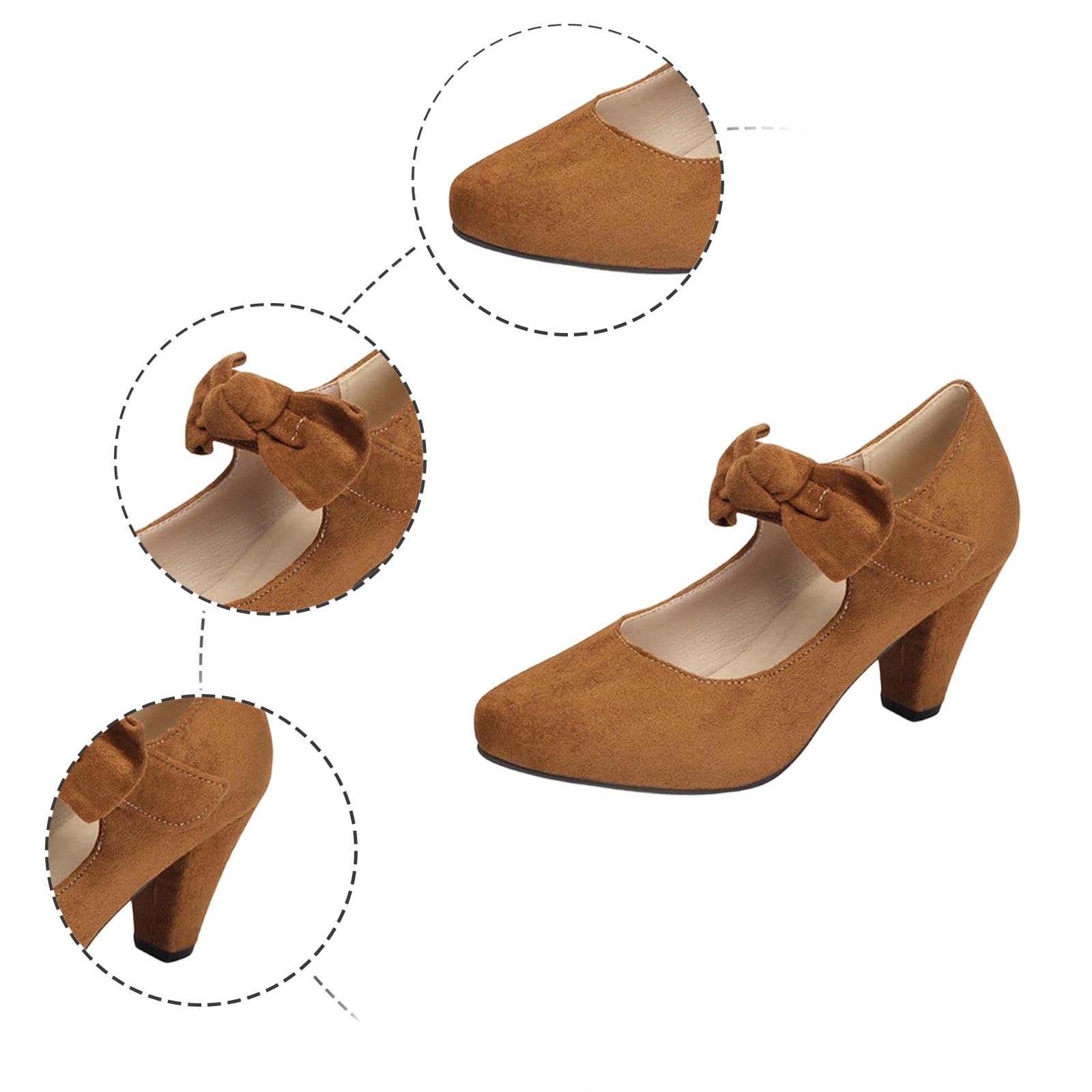 Elegantes Zapatos de tacón con para un Estilo clásico y, Ideales para otoño y para Conjuntos Informales en Festivales de, Mujer, cómodos y Modernos para Diario y Ocasiones