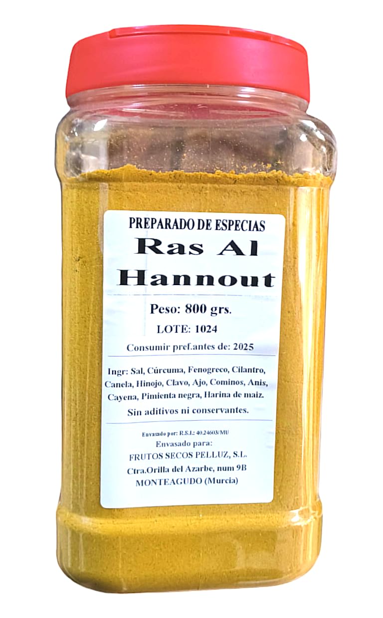 Ras Al Hannout 800 gr - Mezcla de especias gourmet, auténtico sabor marroquí - Pelluz