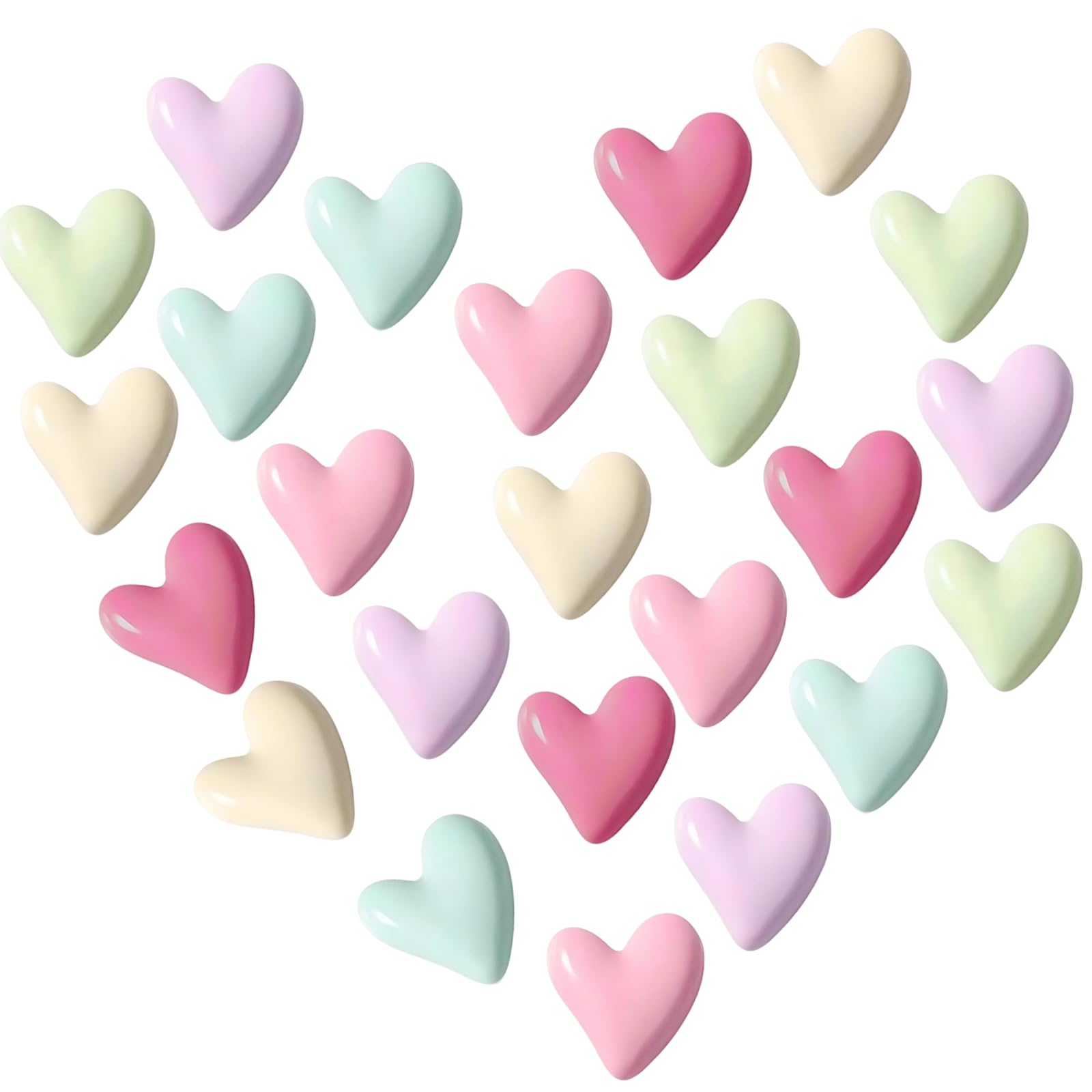 24PCS Heart Shaped Fridge Magnets, Strong Colourful Decorative Refrigerator Magnets for Whiteboard, Notice Board & Locker – Cute Small Love Heart Magnets (2cm)