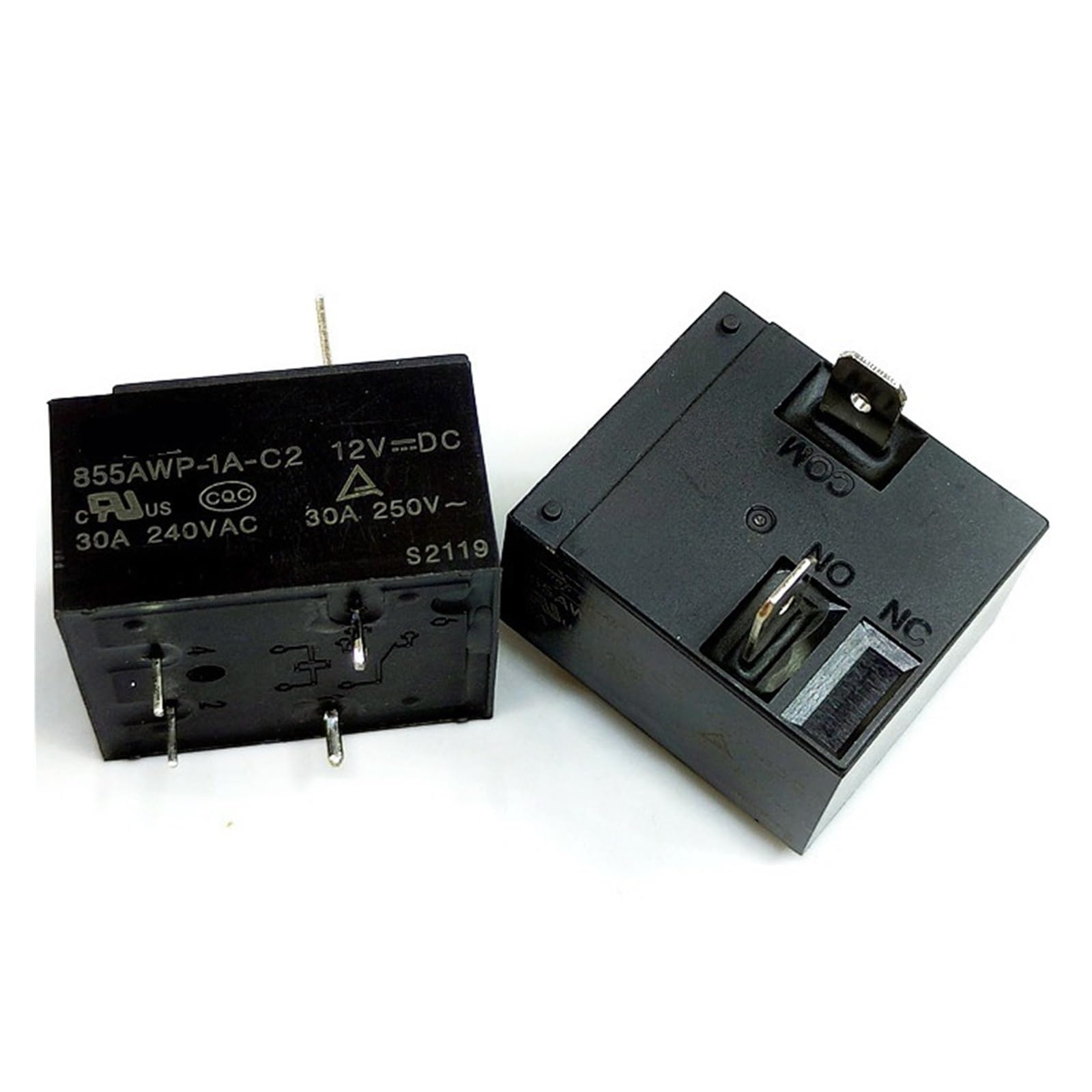Relais 855AWP-1A-C2 12VDC résistant aux surcharges 30A pour circuit stable