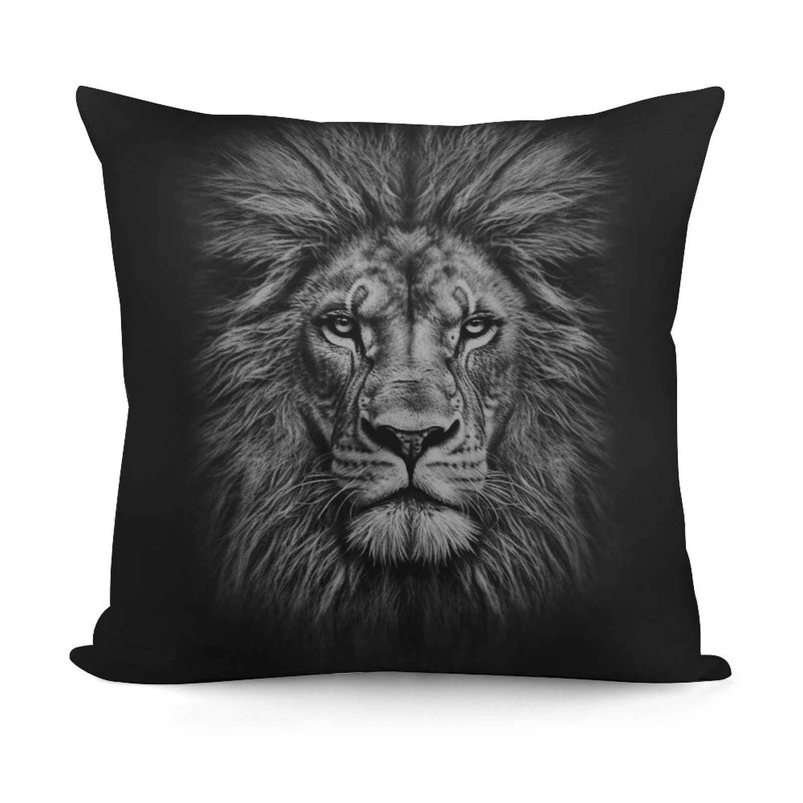 VstaDank Black and White Lion Head Throw Pillow Cover Soft Square Cushion Cover Art Artwork Pillow Covers Mordern Couch Pillow Covers Decorative Cushion Case for Chair Couch Bedroom Living Room