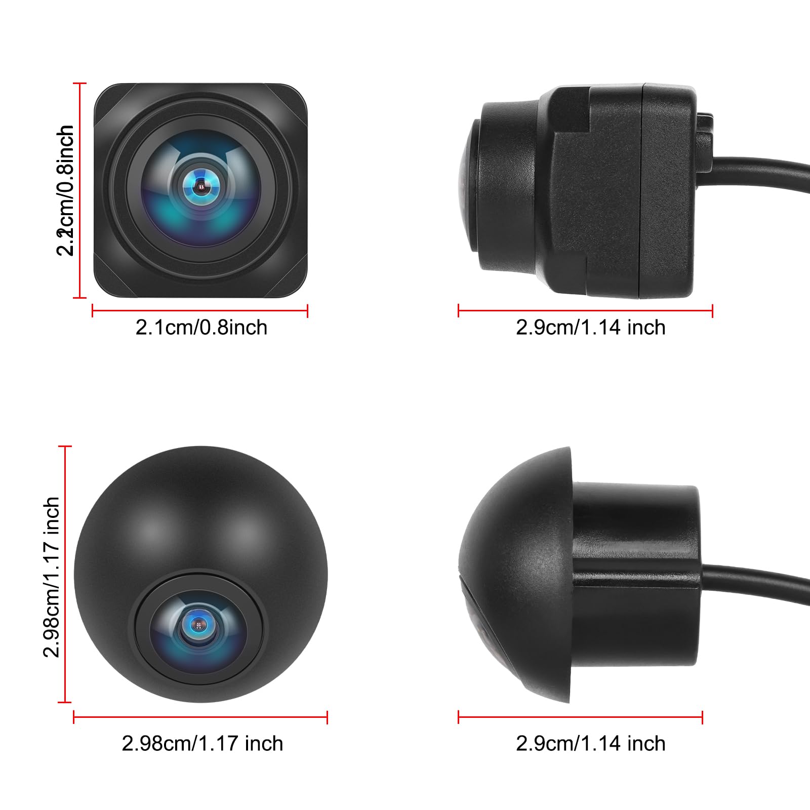 Rimoody System kamery samochodowej 360° – widzenie 4K 360°, wodoszczelność IP67, noktowizor, asystent parkowania, do SUV-ów i samochodów