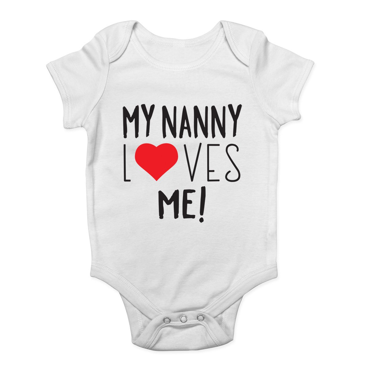 My Nanny Loves Me Cute Boys and Girls Baby Vest Bodysuit White