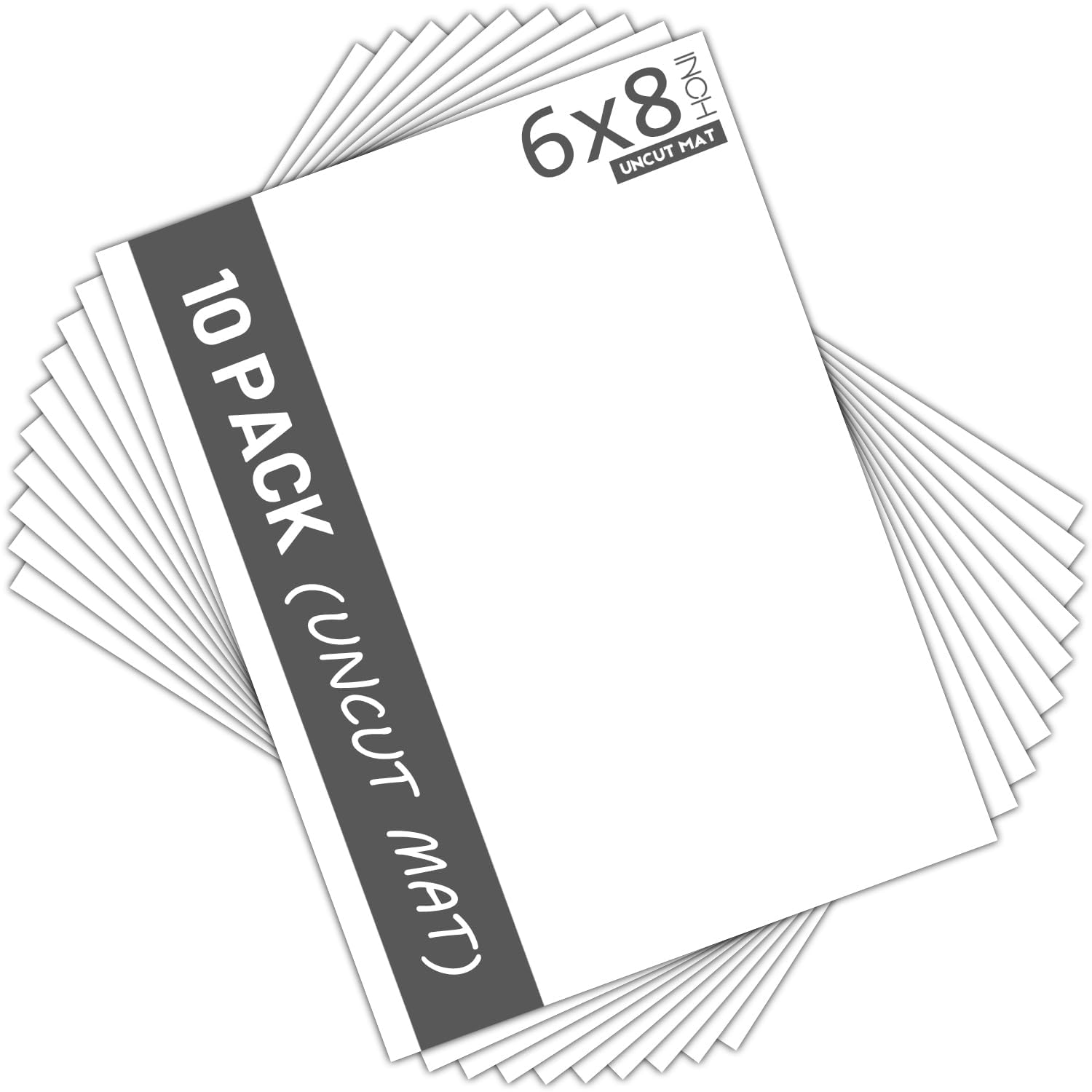 Matte Board Center, 10 Stück, 15,2 x 20,3 cm, ungeschnittene, weiße Farbe, säurefrei, 4-lagig, dicker weißer Kern, ideal für Bilder, Fotos, Rahmenrückseite