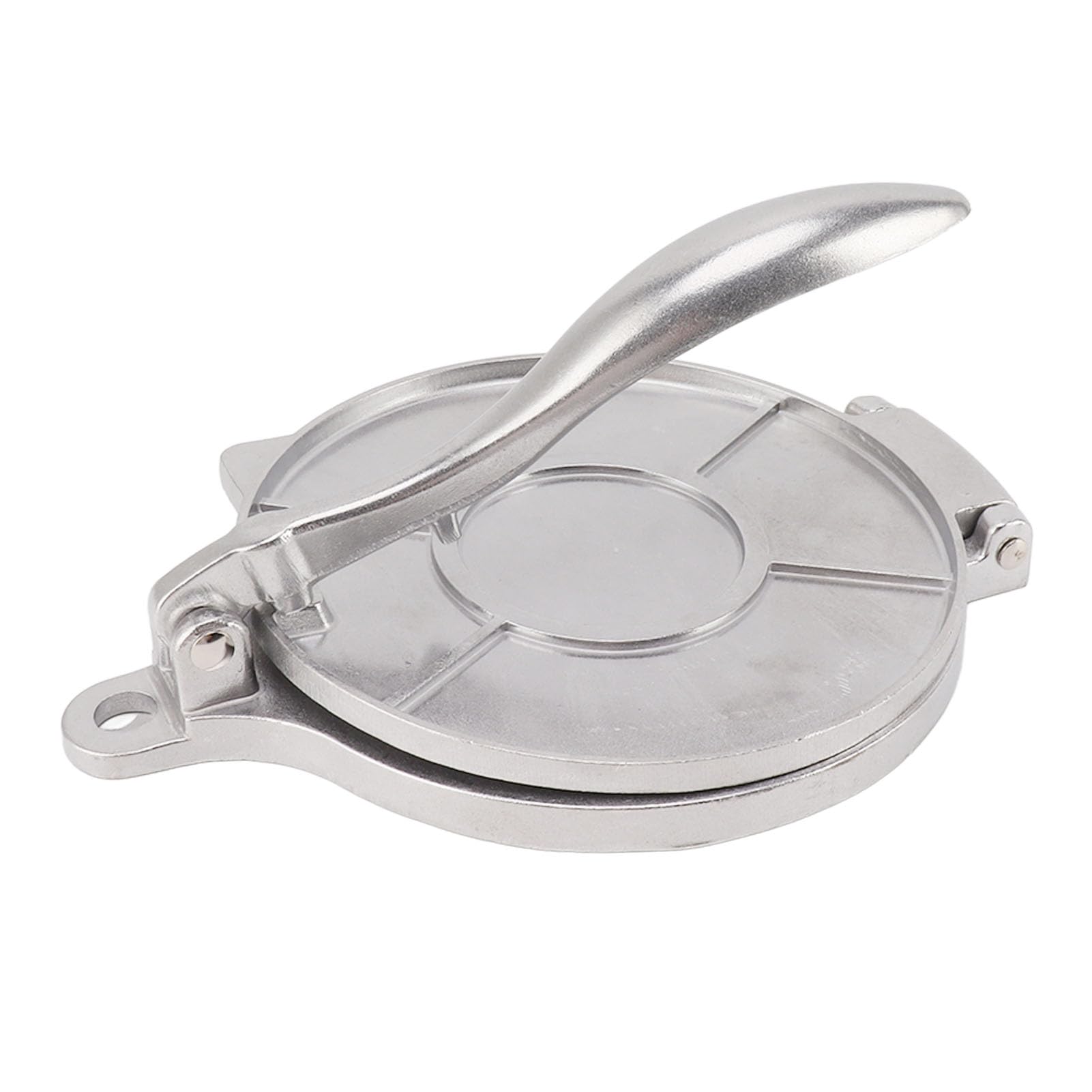 Tortilla Press, Aluminum Alloy Tortilla Maker, Manual Tortilla Maker Pressing Tool for Pizza Pie Patty Making (16cm Silver)