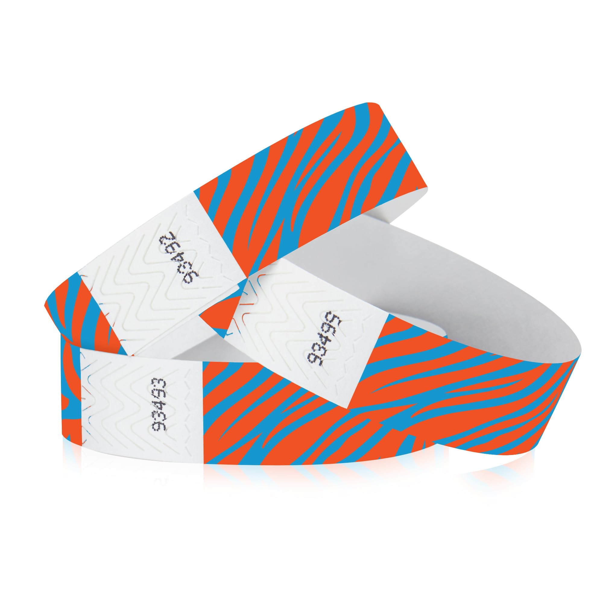 500 WristCo Neon Zebra Tyvek Wristbands for Events – Security Cuts & Tamper-Proof Design to Prevent Reuse – Premium-Grade Bracelets for Hospital &
