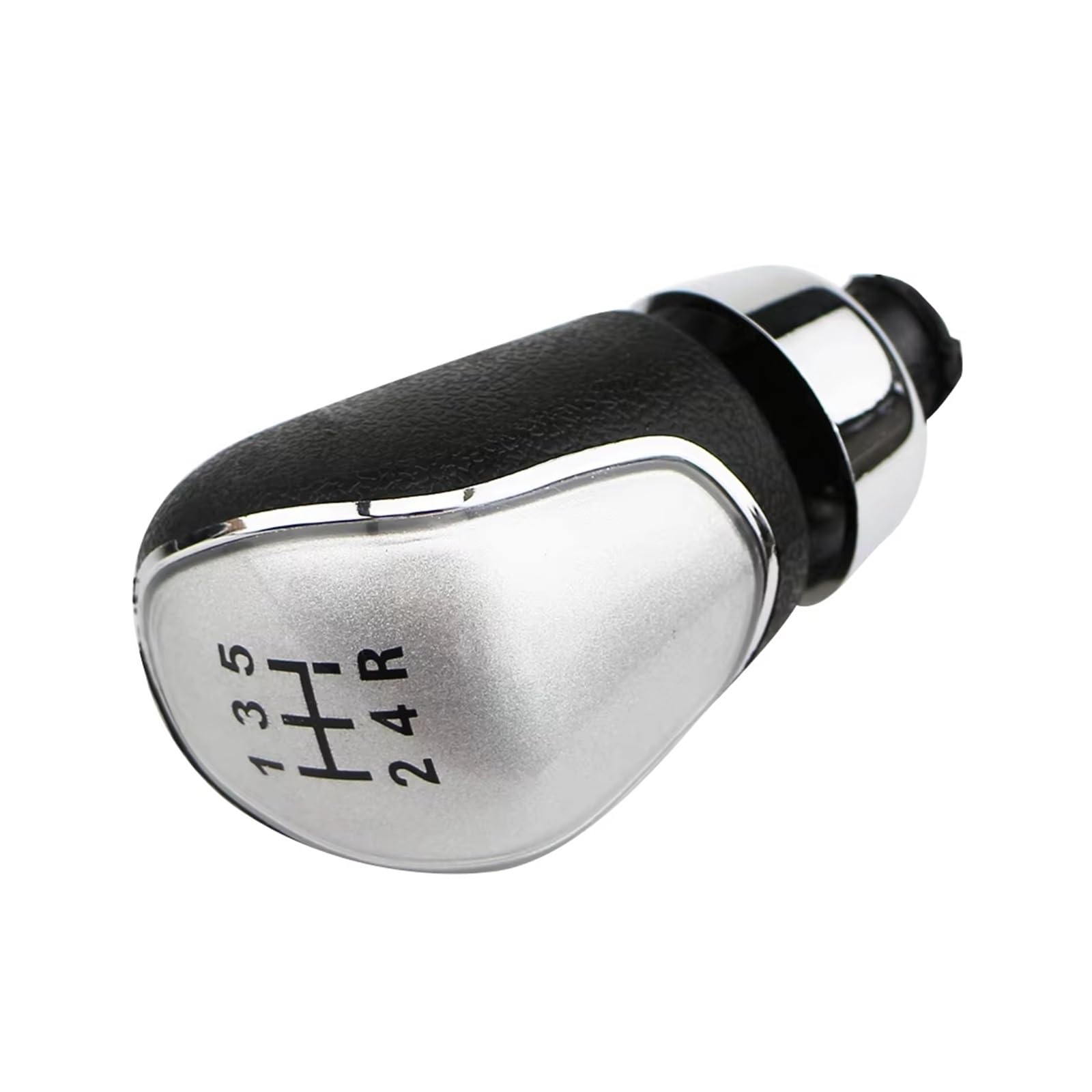 Hguvsjd 5 Speed Sliver Car Shift Gear Knob For Fiesta Mk7 2008-2015 For Focus Mk2 Fl 2008-2011 5 6 Speed Gear Head Shift Knob Transmission Shifter Lever