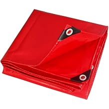 Heavy Duty Tarp, 26x49feet Waterproof Poly Tarpaulin with Reinforced Corners Wearable Durable Anti-Aging Emergency Rain Shelter for Deck Porch Patio Canopy Or Outdoor Camping,450g/M2
