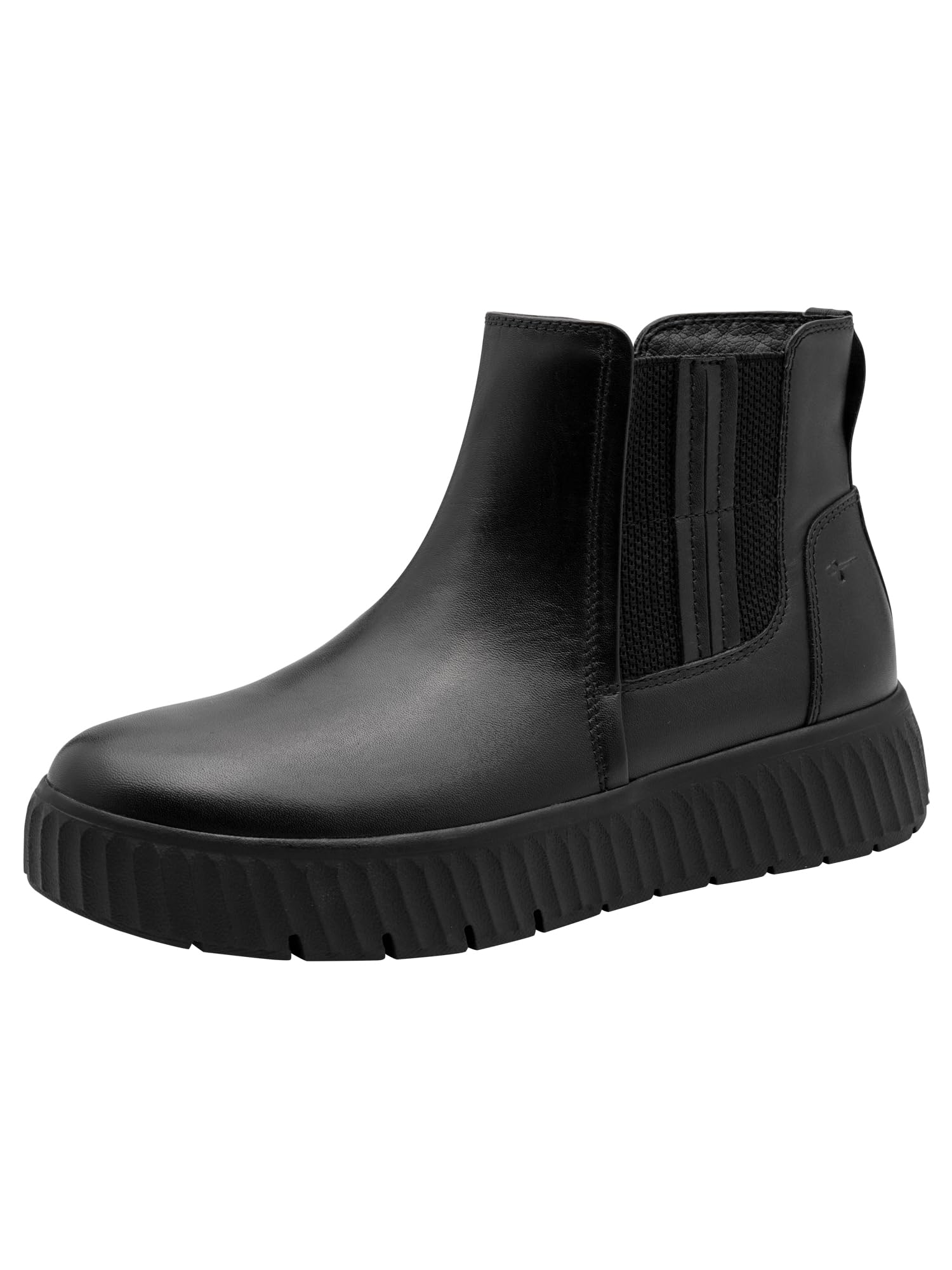 Tamaris Comfort Women’s Leather Ankle Boots with Zip, Black Nappa, 6,5 UK