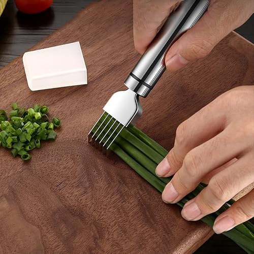 Miniatura 4 de 1 Rallador Multifuncional De Acero Inoxidable, Separador De Cebolleta Para Cebolleta Y Cebolla, Ajo, Frutas Y Verduras, Portátil Con Cubierta Protectora, Herramienta De Cocina, Accesorios De Cocina