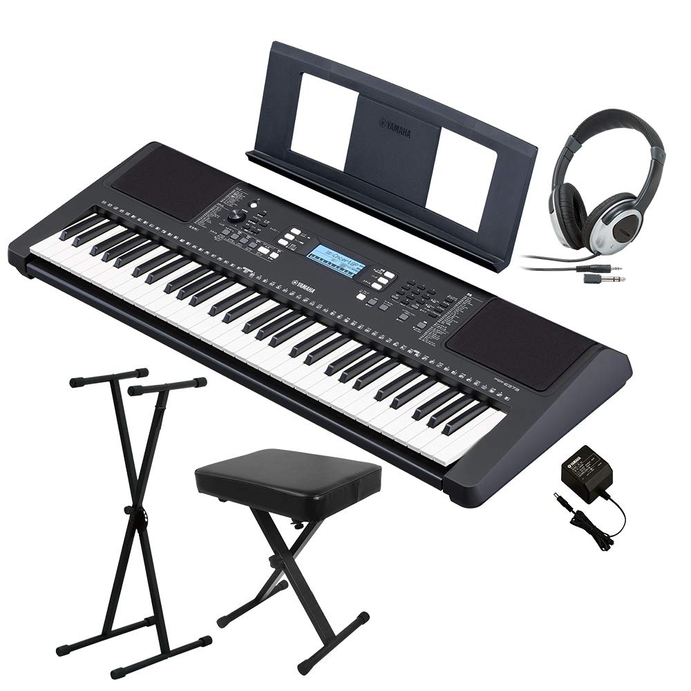 PSR-E373＋Xイス/スタンド/ヘッドホン Amazon | YAMAHA PSR-E373 Xスタンド・Xイス・ヘッドホンセット